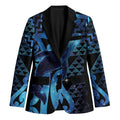Humpback Whale Matariki New Zealand Blazer NZ Maori Paikea Poutama Luxury Blue