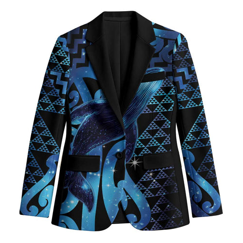 Humpback Whale Matariki New Zealand Blazer NZ Maori Paikea Poutama Luxury Blue