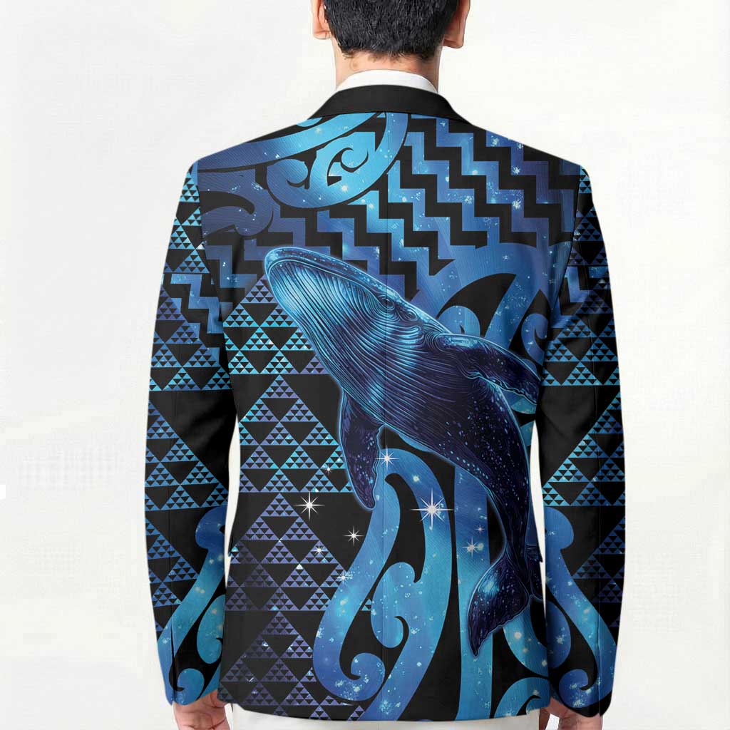 Humpback Whale Matariki New Zealand Blazer NZ Maori Paikea Poutama Luxury Blue