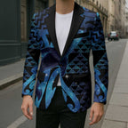 Humpback Whale Matariki New Zealand Blazer NZ Maori Paikea Poutama Luxury Blue
