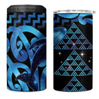 Humpback Whale Matariki New Zealand 4 in 1 Can Cooler Tumbler NZ Maori Paikea Poutama Luxury Blue
