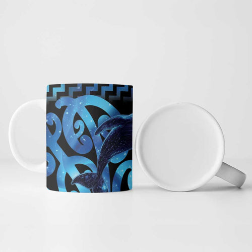 Humpback Whale Matariki New Zealand Ceramic Mug NZ Maori Paikea Poutama Luxury Blue