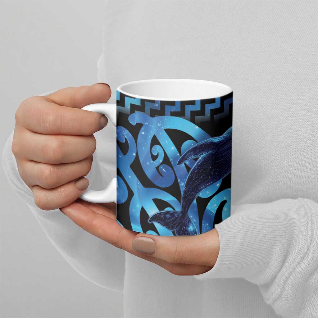 Humpback Whale Matariki New Zealand Ceramic Mug NZ Maori Paikea Poutama Luxury Blue