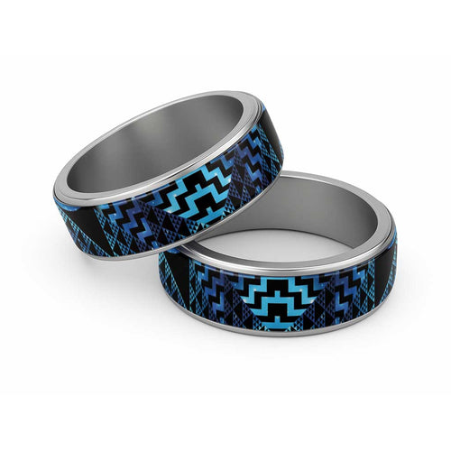 Humpback Whale Matariki New Zealand Classic Ring NZ Maori Paikea Poutama Luxury Blue