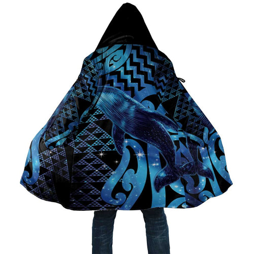 Humpback Whale Matariki New Zealand Cloak NZ Maori Paikea Poutama Luxury Blue