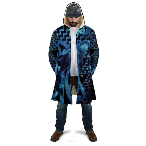 Humpback Whale Matariki New Zealand Cloak NZ Maori Paikea Poutama Luxury Blue