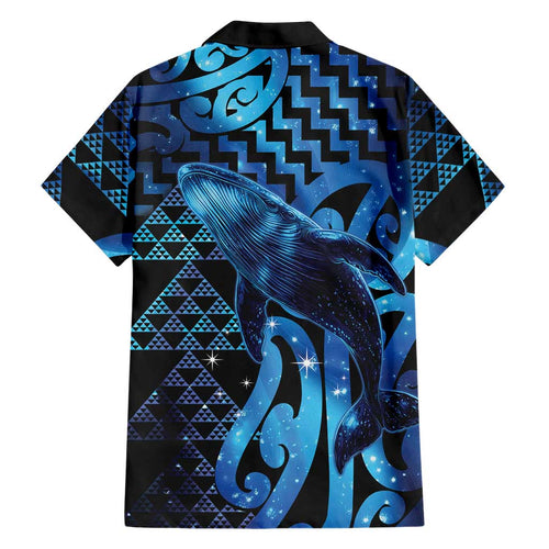 Humpback Whale Matariki New Zealand Family Matching Summer Maxi Dress and Hawaiian Shirt NZ Maori Paikea Poutama Luxury Blue