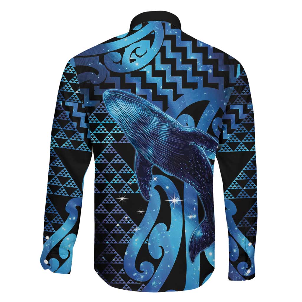 Humpback Whale Matariki New Zealand Family Matching Tank Maxi Dress and Hawaiian Shirt NZ Maori Paikea Poutama Luxury Blue