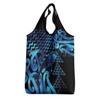 Humpback Whale Matariki New Zealand Grocery Bag NZ Maori Paikea Poutama Luxury Blue