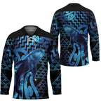 Humpback Whale Matariki New Zealand Hockey Jersey NZ Maori Paikea Poutama Luxury Blue