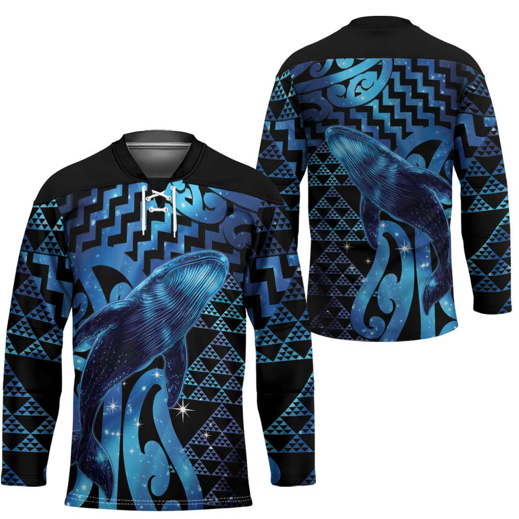 Humpback Whale Matariki New Zealand Hockey Jersey NZ Maori Paikea Poutama Luxury Blue