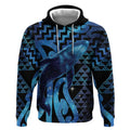 Humpback Whale Matariki New Zealand Hoodie NZ Maori Paikea Poutama Luxury Blue