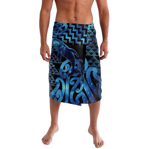 Humpback Whale Matariki New Zealand Lavalava NZ Maori Paikea Poutama Luxury Blue