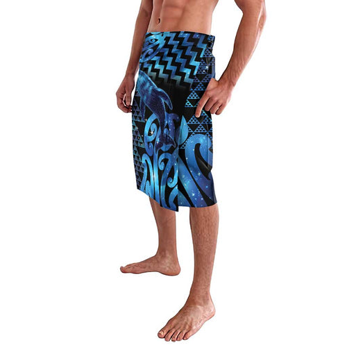 Humpback Whale Matariki New Zealand Lavalava NZ Maori Paikea Poutama Luxury Blue