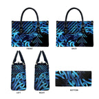 Humpback Whale Matariki New Zealand Leather Bag NZ Maori Paikea Poutama Luxury Blue
