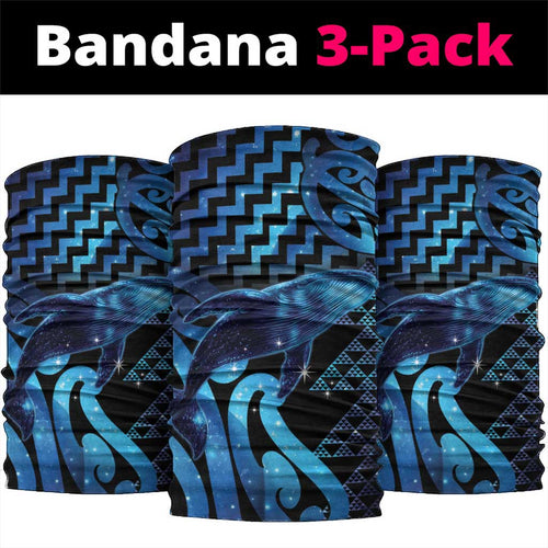 Humpback Whale Matariki New Zealand Neck Gaiter NZ Maori Paikea Poutama Luxury Blue