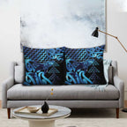 Humpback Whale Matariki New Zealand Pillow Cover NZ Maori Paikea Poutama Luxury Blue