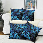 Humpback Whale Matariki New Zealand Pillow Cover NZ Maori Paikea Poutama Luxury Blue