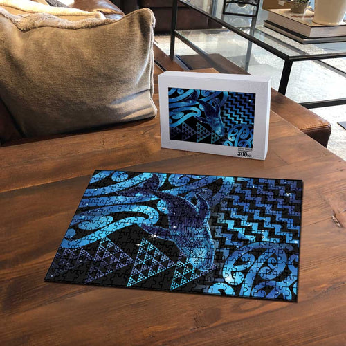 Humpback Whale Matariki New Zealand Puzzle NZ Maori Paikea Poutama Luxury Blue