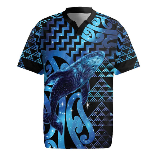 Humpback Whale Matariki New Zealand Rugby Jersey NZ Maori Paikea Poutama Luxury Blue