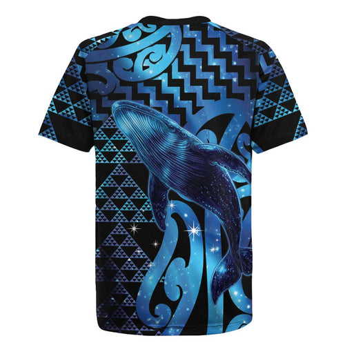 Humpback Whale Matariki New Zealand Rugby Jersey NZ Maori Paikea Poutama Luxury Blue