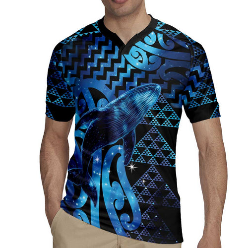 Humpback Whale Matariki New Zealand Rugby Jersey NZ Maori Paikea Poutama Luxury Blue