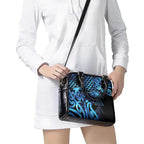 Humpback Whale Matariki New Zealand Shoulder Handbag NZ Maori Paikea Poutama Luxury Blue