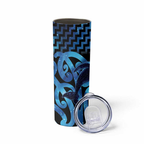 Humpback Whale Matariki New Zealand Skinny Tumbler NZ Maori Paikea Poutama Luxury Blue