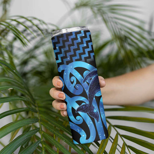 Humpback Whale Matariki New Zealand Skinny Tumbler NZ Maori Paikea Poutama Luxury Blue