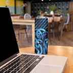 Humpback Whale Matariki New Zealand Skinny Tumbler NZ Maori Paikea Poutama Luxury Blue