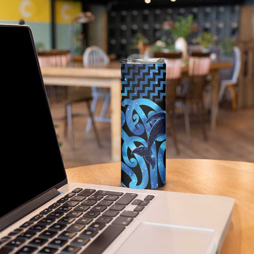 Humpback Whale Matariki New Zealand Skinny Tumbler NZ Maori Paikea Poutama Luxury Blue