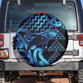 Humpback Whale Matariki New Zealand Spare Tire Cover NZ Maori Paikea Poutama Luxury Blue