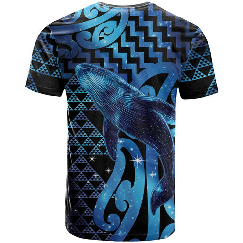Humpback Whale Matariki New Zealand T Shirt NZ Maori Paikea Poutama Luxury Blue