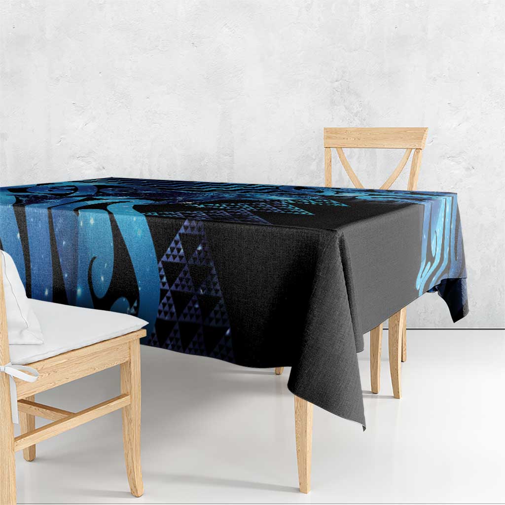 Humpback Whale Matariki New Zealand Tablecloth NZ Maori Paikea Poutama Luxury Blue