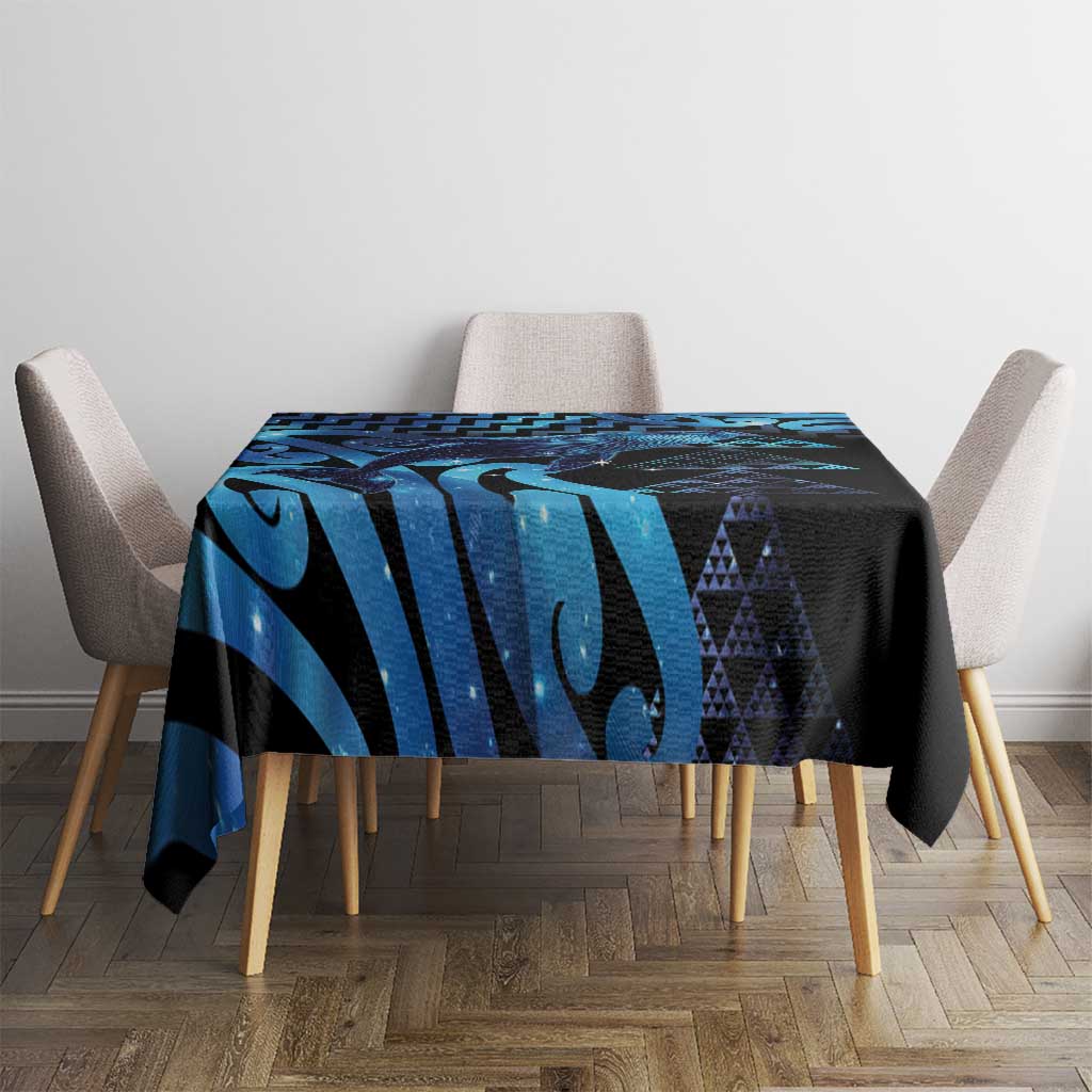 Humpback Whale Matariki New Zealand Tablecloth NZ Maori Paikea Poutama Luxury Blue