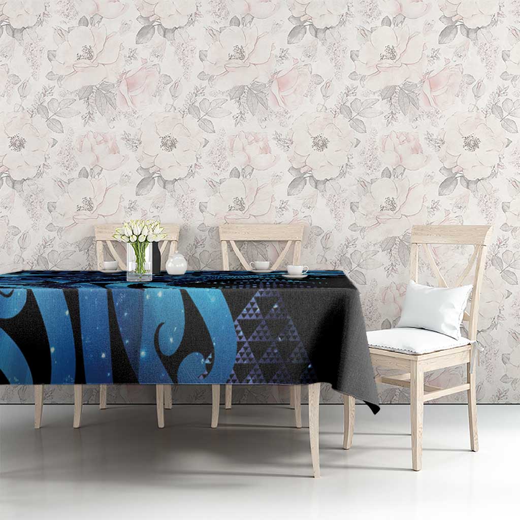 Humpback Whale Matariki New Zealand Tablecloth NZ Maori Paikea Poutama Luxury Blue