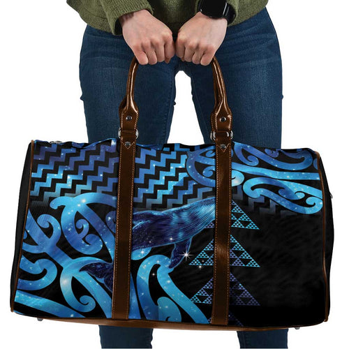 Humpback Whale Matariki New Zealand Travel Bag NZ Maori Paikea Poutama Luxury Blue