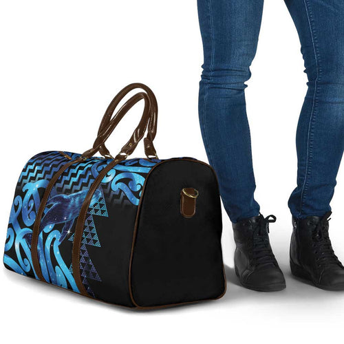 Humpback Whale Matariki New Zealand Travel Bag NZ Maori Paikea Poutama Luxury Blue
