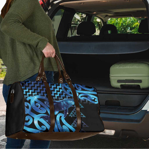 Humpback Whale Matariki New Zealand Travel Bag NZ Maori Paikea Poutama Luxury Blue