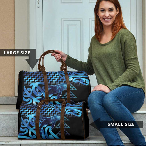 Humpback Whale Matariki New Zealand Travel Bag NZ Maori Paikea Poutama Luxury Blue