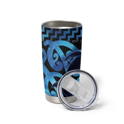 Humpback Whale Matariki New Zealand Tumbler Cup NZ Maori Paikea Poutama Luxury Blue
