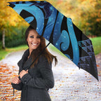 Humpback Whale Matariki New Zealand Umbrella NZ Maori Paikea Poutama Luxury Blue