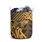 Humpback Whale Matariki New Zealand Laundry Basket NZ Maori Paikea Poutama Luxury Gold