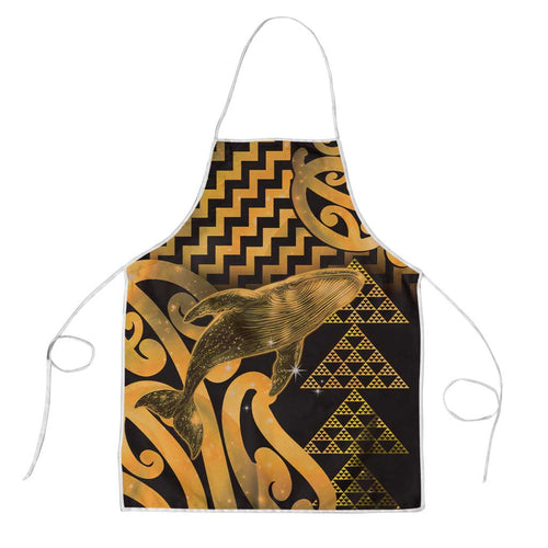 Humpback Whale Matariki New Zealand Apron NZ Maori Paikea Poutama Luxury Gold