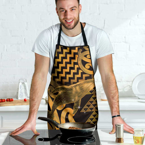 Humpback Whale Matariki New Zealand Apron NZ Maori Paikea Poutama Luxury Gold