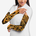 Humpback Whale Matariki New Zealand Arm Sleeves NZ Maori Paikea Poutama Luxury Gold