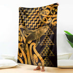 Humpback Whale Matariki New Zealand Blanket NZ Maori Paikea Poutama Luxury Gold