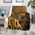 Humpback Whale Matariki New Zealand Blanket NZ Maori Paikea Poutama Luxury Gold