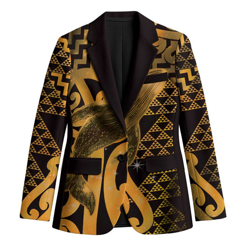 Humpback Whale Matariki New Zealand Blazer NZ Maori Paikea Poutama Luxury Gold