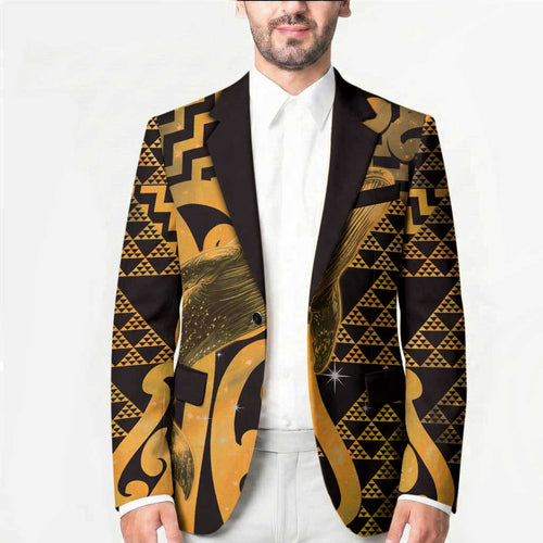 Humpback Whale Matariki New Zealand Blazer NZ Maori Paikea Poutama Luxury Gold